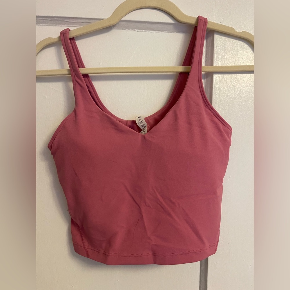 lululemon athletica Pink Cropped Tank Top